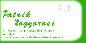 patrik mogyorosi business card